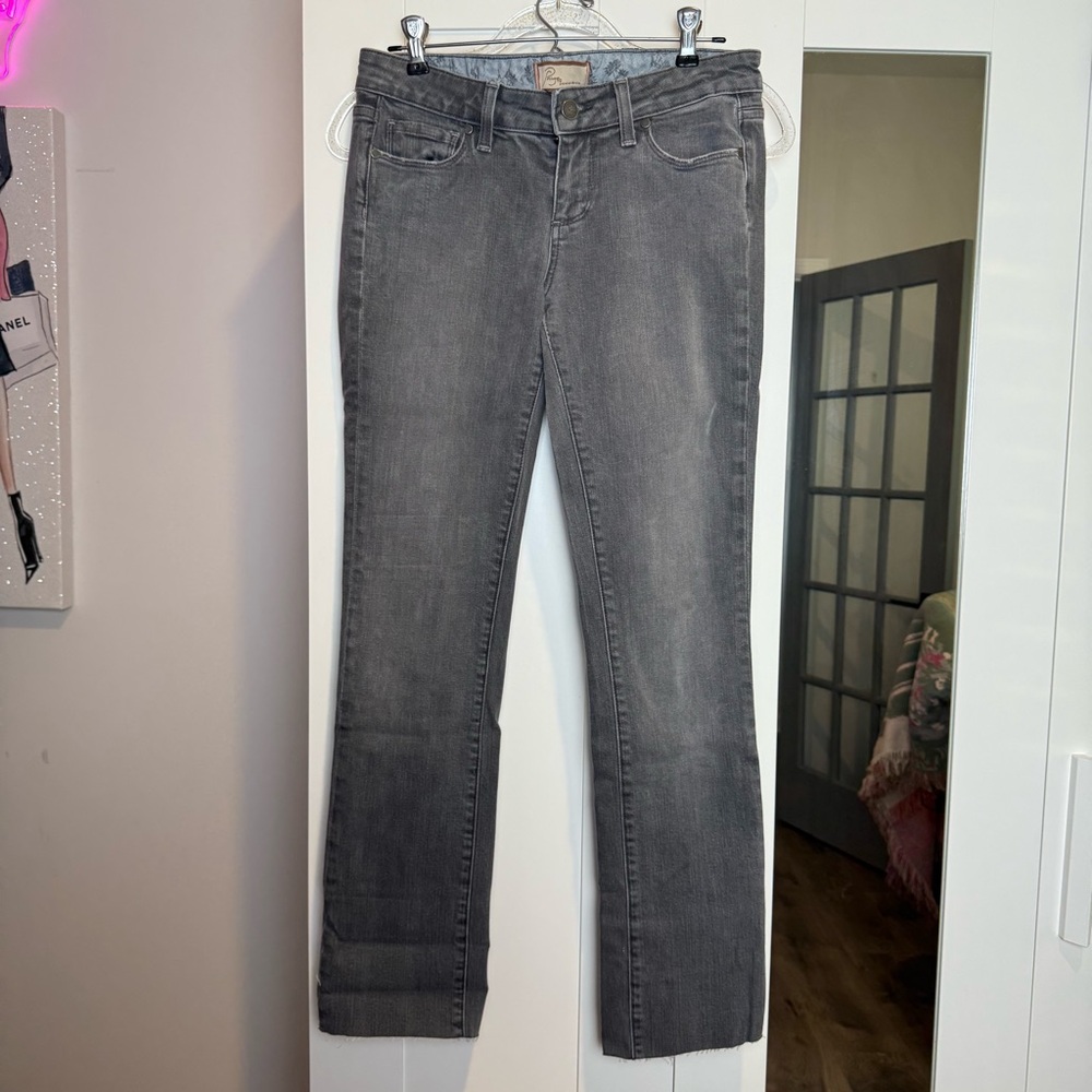 PAIGE Charcoal Straight-Leg Jeans – Women’s Size 28